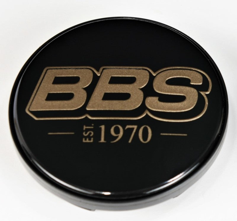 BBS Center Cap 56mm Black/Gold Est. 1970 Anniversary w/BBS Logo (5-Tab) 10.02.5040