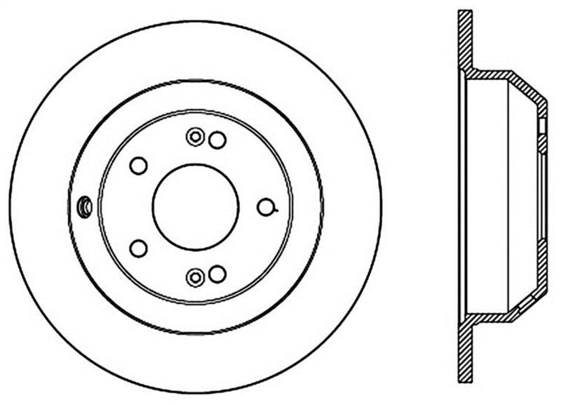 StopTech Power Slot 2011-2015 Kia Sorento Rear Right Slotted Rotor 126.51039SR Main Image