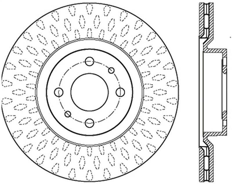 Stoptech Premium Cryo Front Brake Rotor 12-14 Fiat 500 120.04004CRY