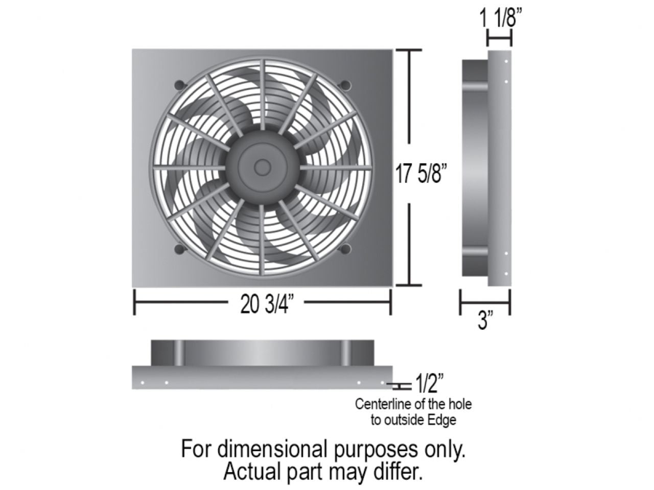 Derale RAD Fan/Aluminum Shroud Assembly