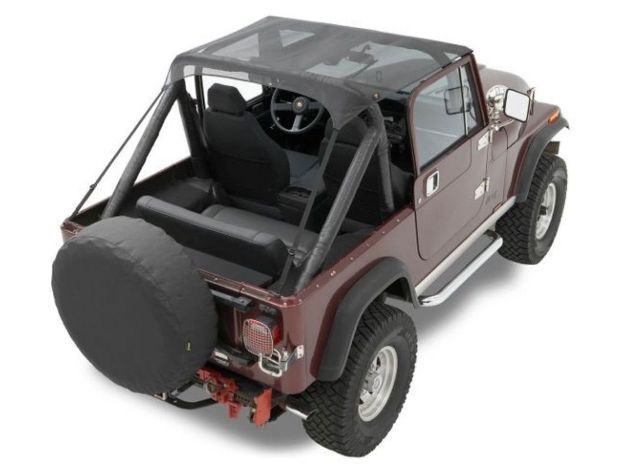 Bestop Jeep 76-91 CJ7/CJ8 & Wrangler; Requires 51209-01 channel , Black Crush