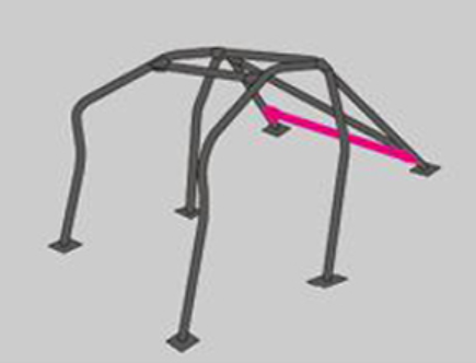 Cusco Chrmly Roll Cage 8Pt F/R w/Diagl Bar Around Dash 2 Pass Mazda RX-7 Sunroof 00D 251 D