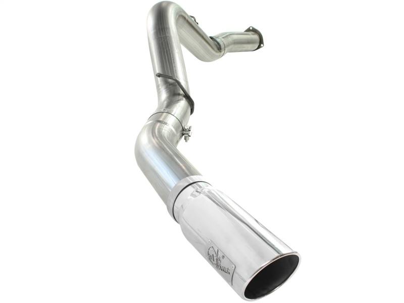 aFe MACHForce XP Exhaust 5in DPF-Polished, GM Diesel Trucks 07.5-10 V8-6.6L 9(td) LMM 49-44040-P Main Image