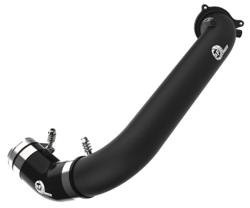 aFe BladeRunner Black 2-3/4in Aluminum Charge Pipe 2021 Toyota Supra GR (A90) I4-2.0L (t) B48 46-20488-B