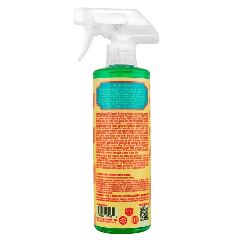 Chemical Guys JDM Squash Air Freshener & Odor Eliminator - 16oz (P6) AIR23516