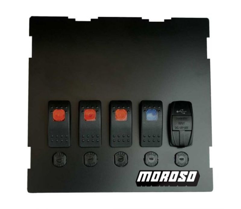 Moroso 99-04 Mazda Miata NB Radio/HVAC Pocket Block Off Plate With Switches 74317