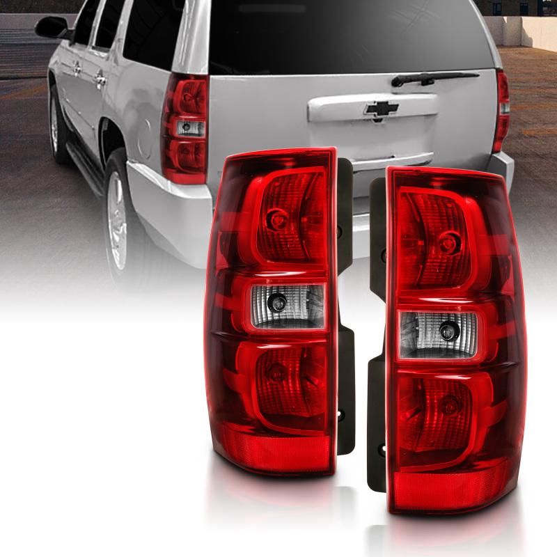 ANZO 2007-2014 Chevy Tahoe Taillight Red/Clear Lens (OE Replacement) 311304 Main Image