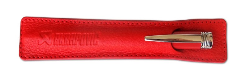 Akrapovic Leather Pencile sleeve - red 800943