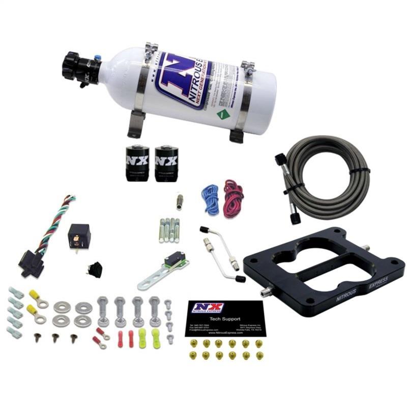 Nitrous Express Q-Jet/Holley Spread Bore Nitrous Kit (50-300HP) w/5lb Bottle 30080-05 Main Image