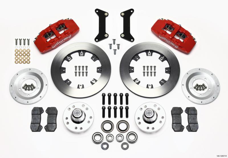 Wilwood Dynapro 6 Front Hub Kit 12.19in Red 79-87 GM G Body 140-12837-R Main Image