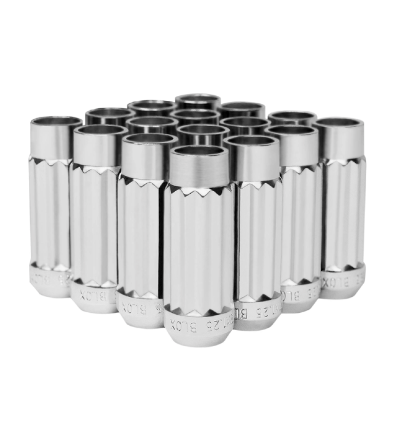 BLOX Racing 12-Sided P17 Tuner Lug Nuts 12x1.25 - Chrome Steel - Set of 16 BXAC-00144-CH