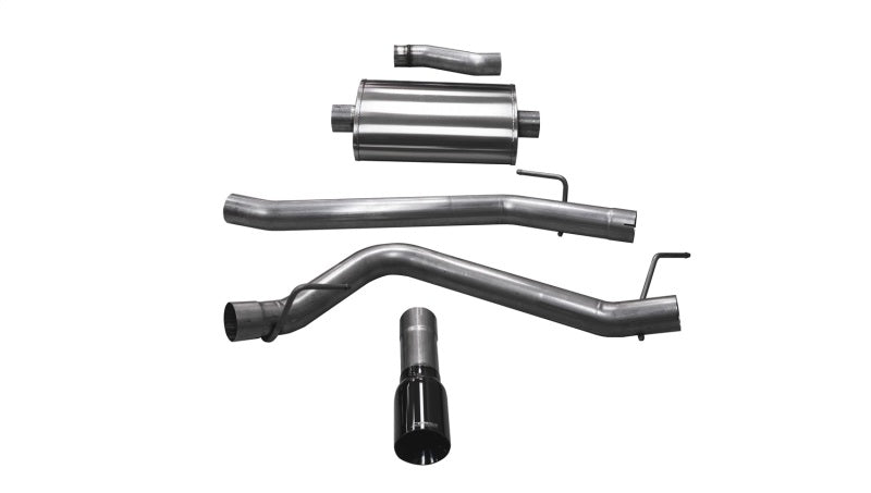 Corsa 2020 Jeep Gladiator JT 3.6L, Single Side Exit Cat-Back Exhaust System w/ Single 4in Black Tip 21060BLK