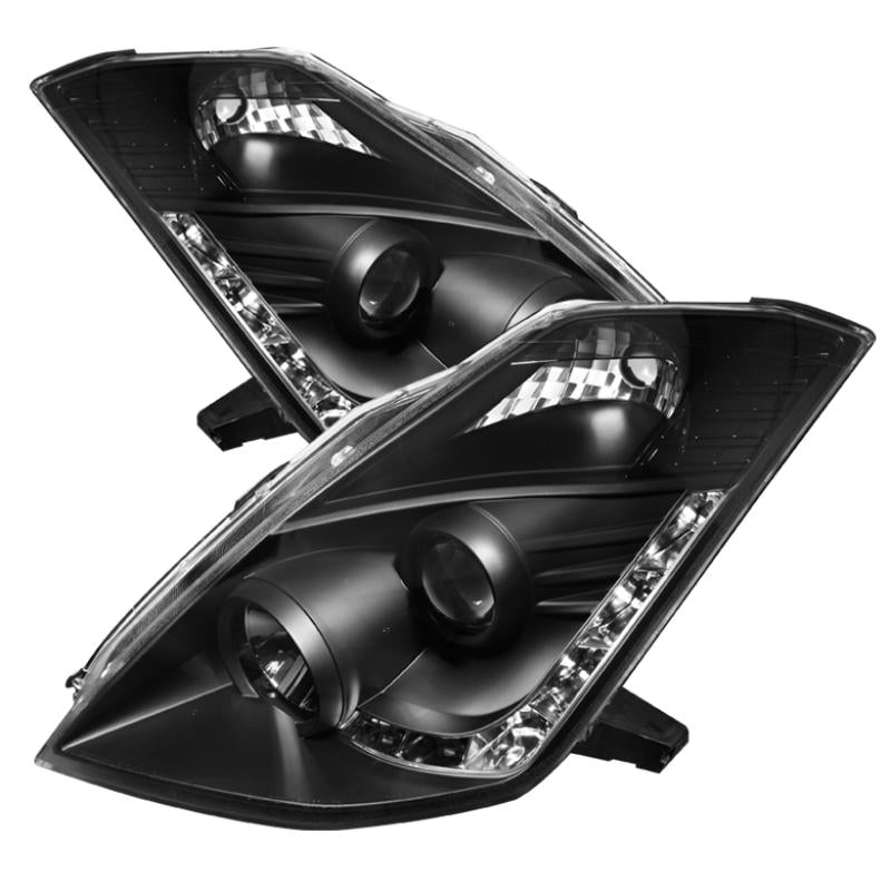 Spyder Nissan 350Z 06-08 Projector Headlights Xenon/HID Model- DRL Blk PRO-YD-N350Z06-HID-DRL-BK 5042316 Main Image