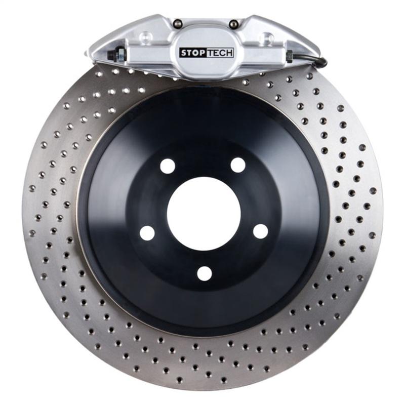 StopTech 95-02 Nissan Skyline Rear BBK w/ Silver ST-22 Calipers Drilled 355X32mm Rotors/Pads/SS Line 83.645.0027.62 Main Image