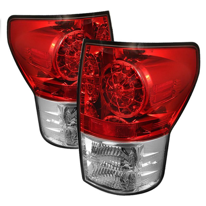 Spyder Toyota Tundra 07-13 LED Tail lights Red Clear ALT-YD-TTU07-LED-RC 5029607 Main Image