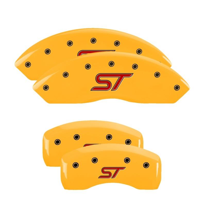 MGP 4 Caliper Covers Engraved Front & Rear ST Yellow finish black ch 10231SSTOYL Main Image