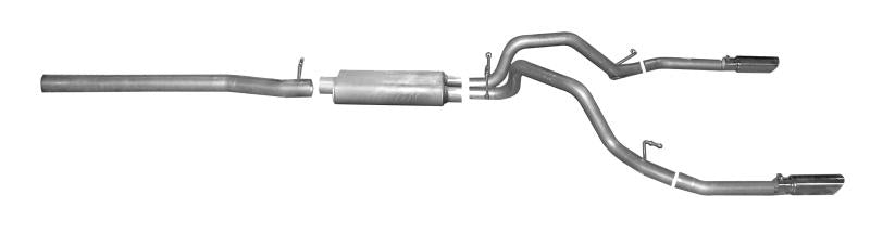 Gibson 14-19 Cadillac Escalade ESV Base 6.2L 3.5in/2.25in Cat-Back Dual Split Exhaust - Stainless 65677 Main Image