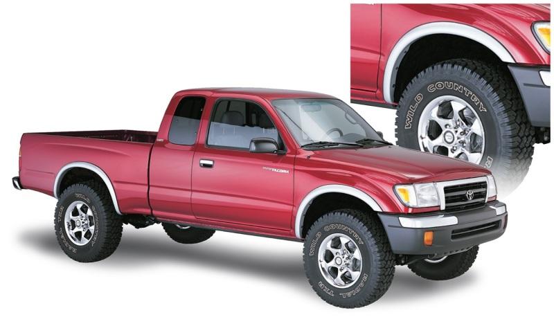 Bushwacker 95-04 Toyota Tacoma Fleetside OE Style Flares 4pc 74.5in Bed w/ 4WD Only - Black 31914-02 Main Image