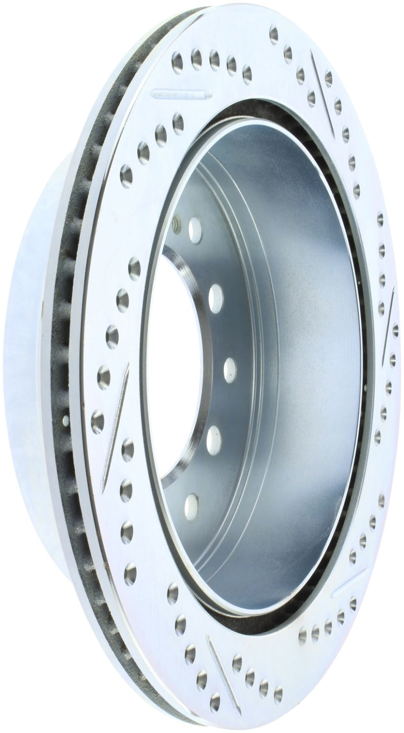 StopTech 10-19 Lexus GX / Toyota 4Runner Select Sport Slotted & Drilled Rear Right Rotor 227.44175R