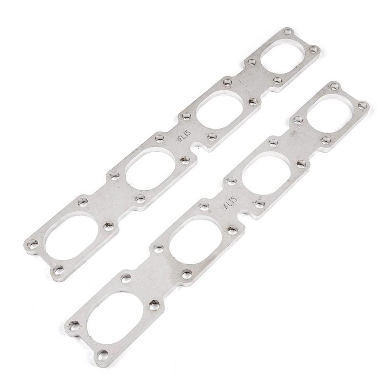 Stainless Works Chevrolet LT5 Flat Rectangular Port Header 304SS Exhaust Flanges 2in Primaries HFLT5 Main Image