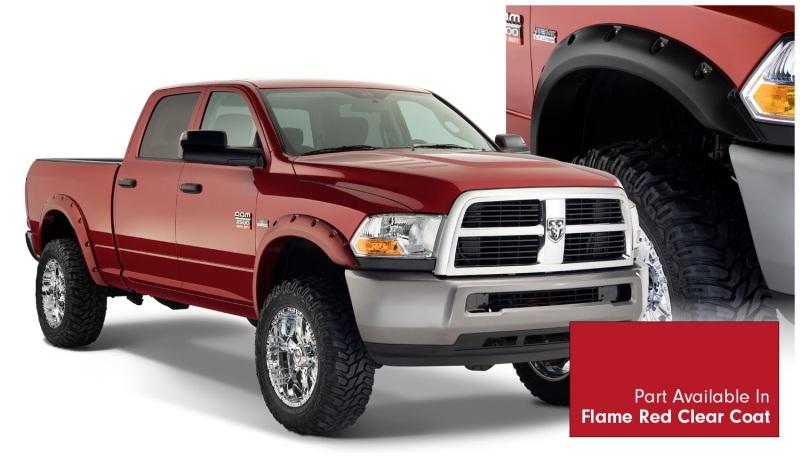 Bushwacker 16-18 Dodge Ram 2500 Fleetside Pocket Style Flares 4pc 76.3/98.3in Bed - Flame Red 50919-75 Main Image