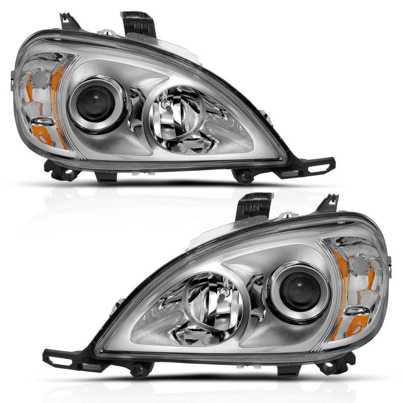 ANZO 1997-2001 Mercedes Benz M Class Projector Headlight Chrome Clear Amber 111462 Main Image