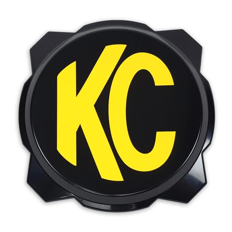 KC HiLiTES 6in. Hard Cover for Gravity Pro6 LED Lights (Single) - Black w/Yellow KC Logo 5111 Main Image