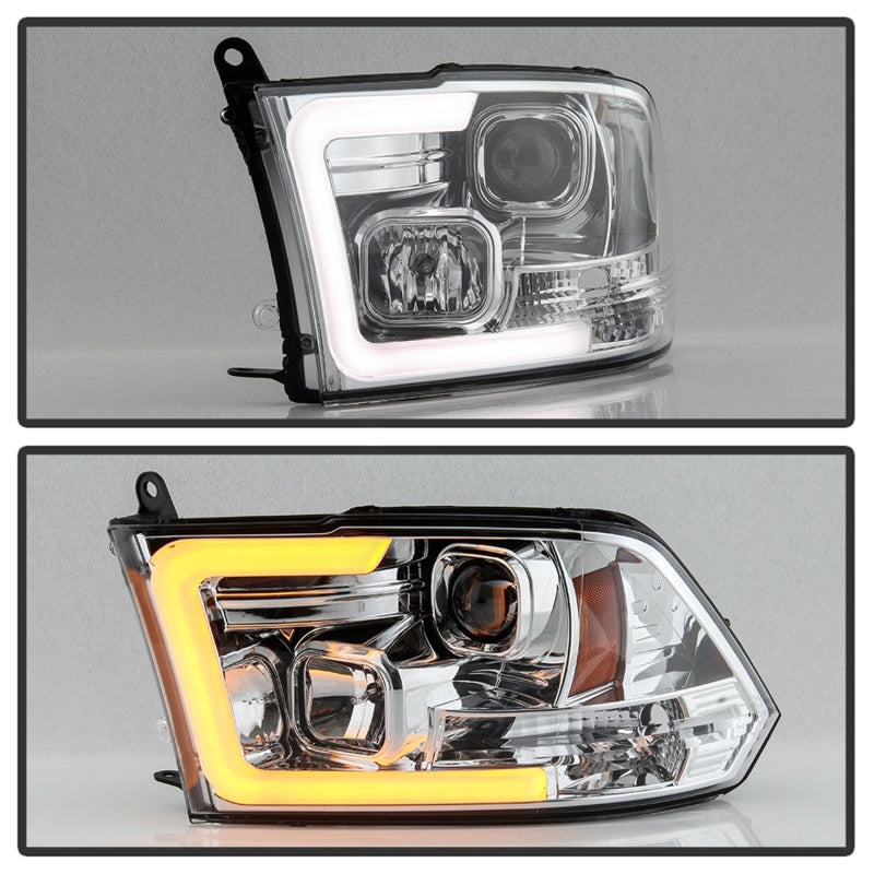 Spyder 09-16 Dodge Ram 1500 Ver 2 Proj Headlight - Light Bar Turn Signal - Chro - PRO-YD-DR09V2-SB-C 5086259