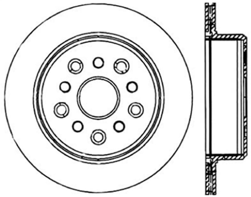 StopTech Sport Cryo Drilled/Slotted Brake Rotor; Rear Right