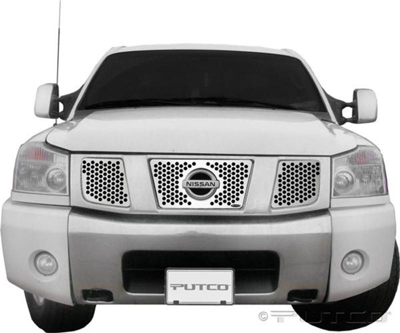 Putco 04-07 Nissan Titan / Armada Punch Stainless Steel Grilles 84127 Main Image