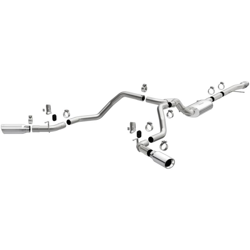 MagnaFlow 2019 Chevy Silverado 1500 V8 5.3L Street Series Dual Split Exit Exhaust w/ Polished Tips 19473 Main Image