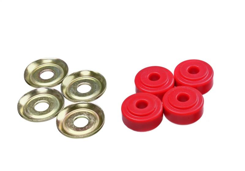 Energy Suspension Red Shock Tower Bushing Set 7/8in Nipple 3/8in ID 1-1/4in OD 9.8177R Main Image