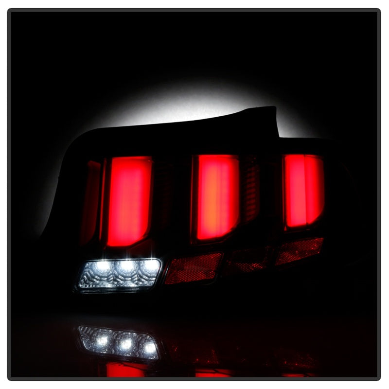 Spyder 10-12 Ford Mustang - Light Bar Seq. Turn Signal LED Tail Lights - Black - ALT-YD-FM10-LED-BK 5085108