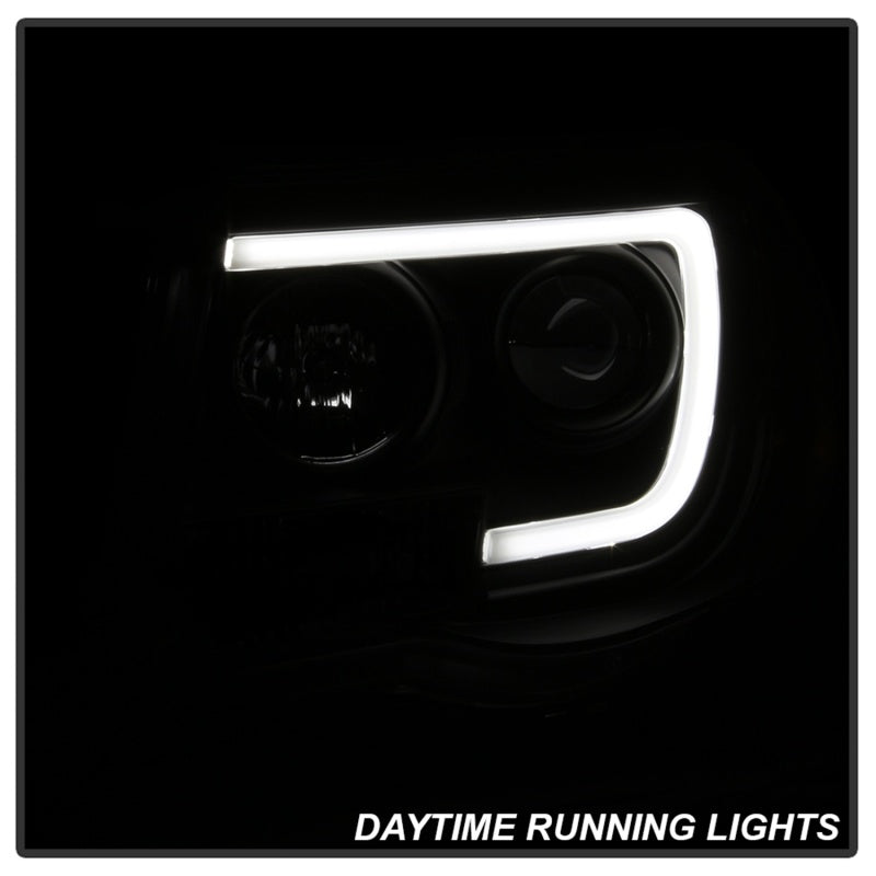 Spyder 05-11 Toyota Tacoma Ver 2 Proj Headlights - Light Bar DRL - Black Smoke PRO-YD-TT05V2-LB-BSM 5085771