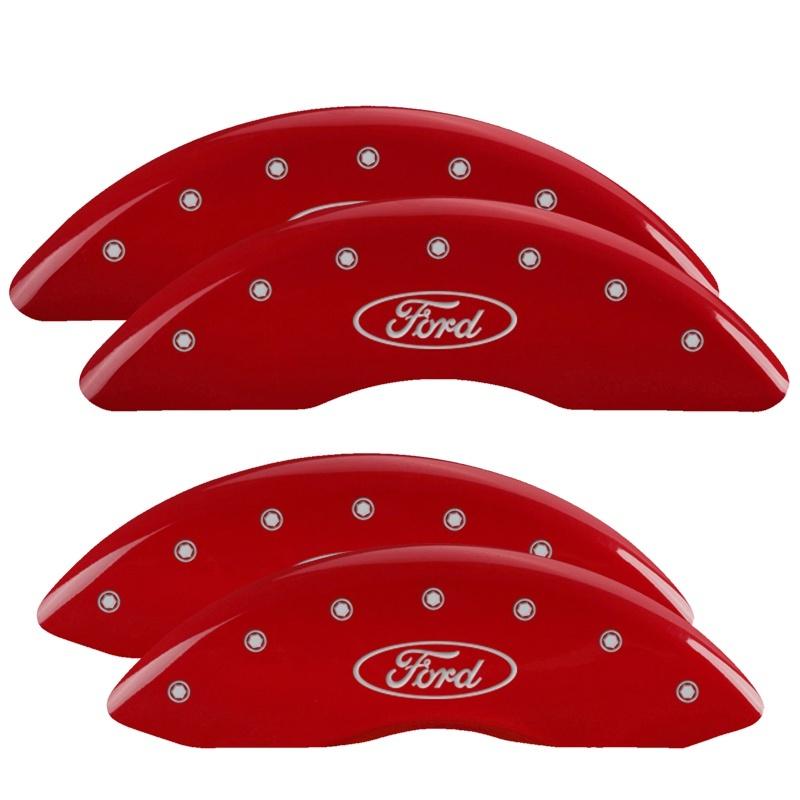 MGP 4 Caliper Covers Engraved Front & Rear ST Red finish silver ch 10236SSTORD Main Image