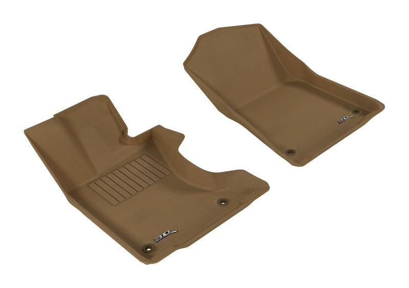 3D MAXpider 2013-2019 Lexus GS/GS Hybrid Kagu 1st Row Floormat - Tan L1LX03011502 Main Image