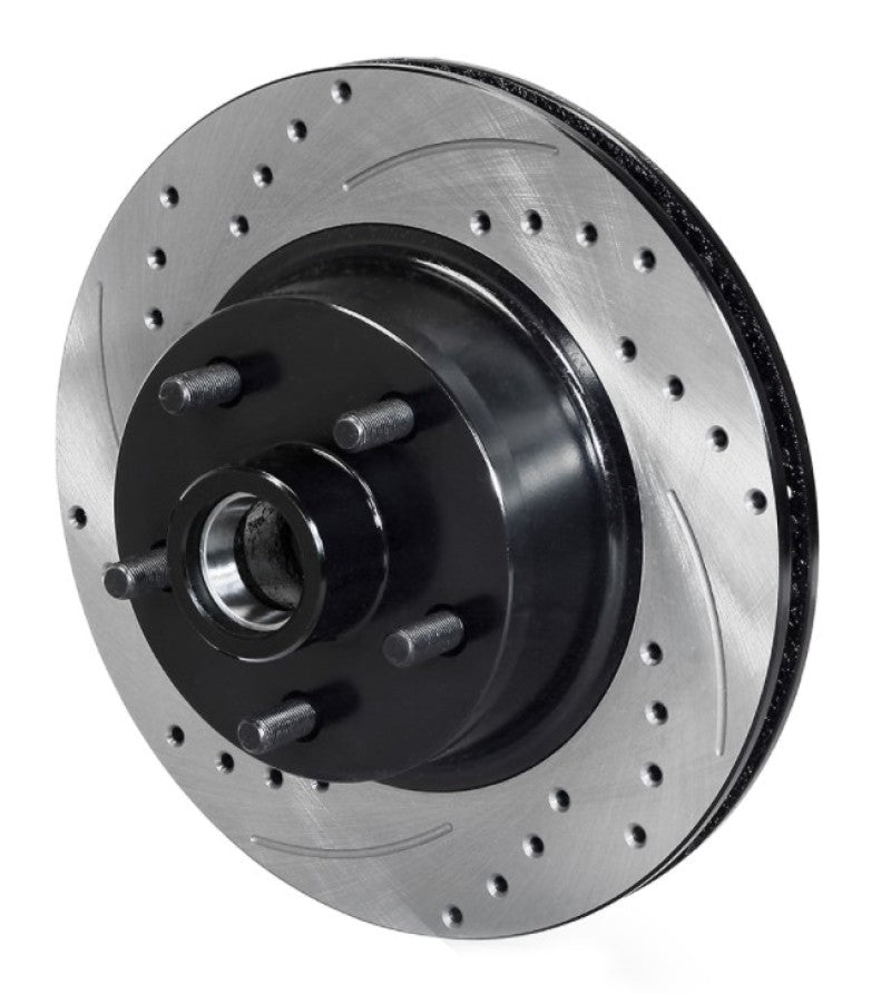 Wilwood Rotor Front SRP Drilled & Slotted Black - 65-69 Ford Mustang 5x4.5BC 160-14324-BK