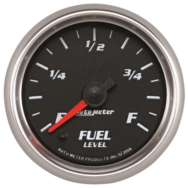 Autometer Pro-Cycle Gauge Fuel Level 2 1/16in 0-280 Programmable Black 19609 Main Image