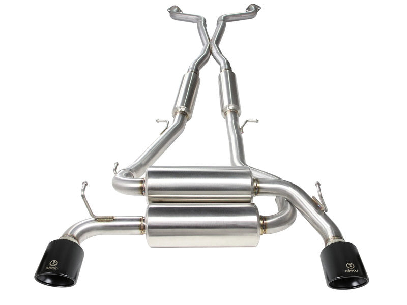 aFe Takeda 2-1/2 in 304 SS Cat-Back Exhaust System Infiniti G37 08-13/Q60 14-15 V6-3.7 w/ Black Tips 49-36103-B