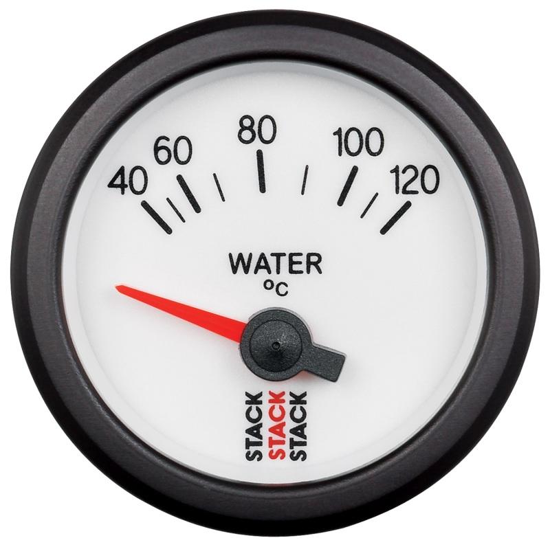 Autometer Stack 52mm 40-120 Deg C M10 Male Electric Water Temp Gauge - White ST3257 Main Image