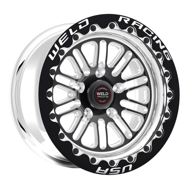 Weld S72 15x10 / 5x4.5 BP / 7.5in. BS Black Wheel (Medium Pad) - Single Beadlock MT 72MB510A75F