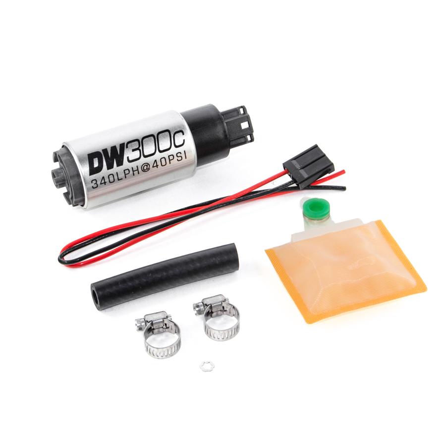 DeatschWerks 340lph compact fuel pump with out clips w/ 9-1000 install kit