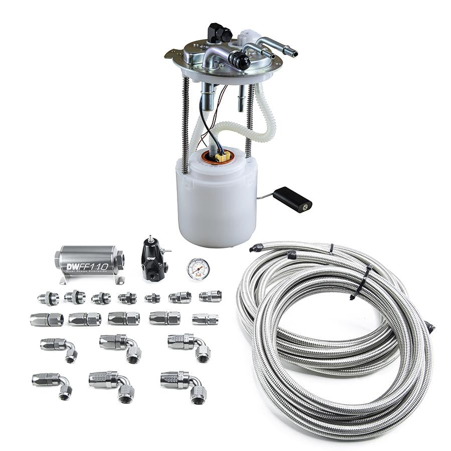 DeatschWerks DW400 Module + Plumbing Kit 2005-19 Yukon, Tahoe, Suburban, Avalanche, Escalade