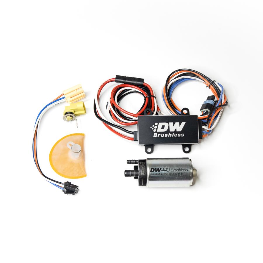 DeatschWerks 440lph in-tank brushless fuel pump w/ 9-0908 install kit + C102 Controller