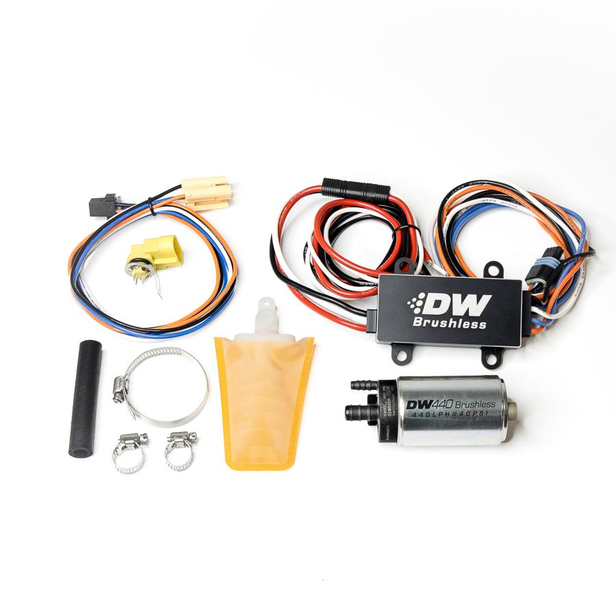 DeatschWerks 440lph in-tank brushless fuel pump w/ 9-0913 install kit + C102 Controller