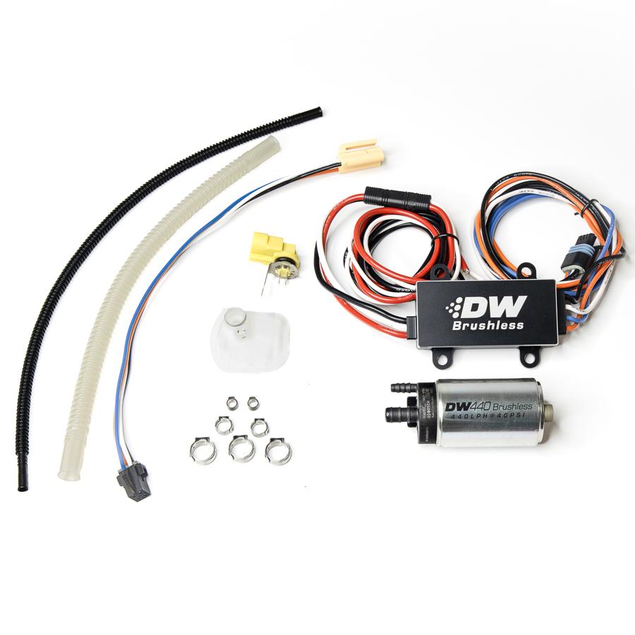 DeatschWerks 440lph in-tank brushless fuel pump w/ 9-0909 install kit + C102 Controller