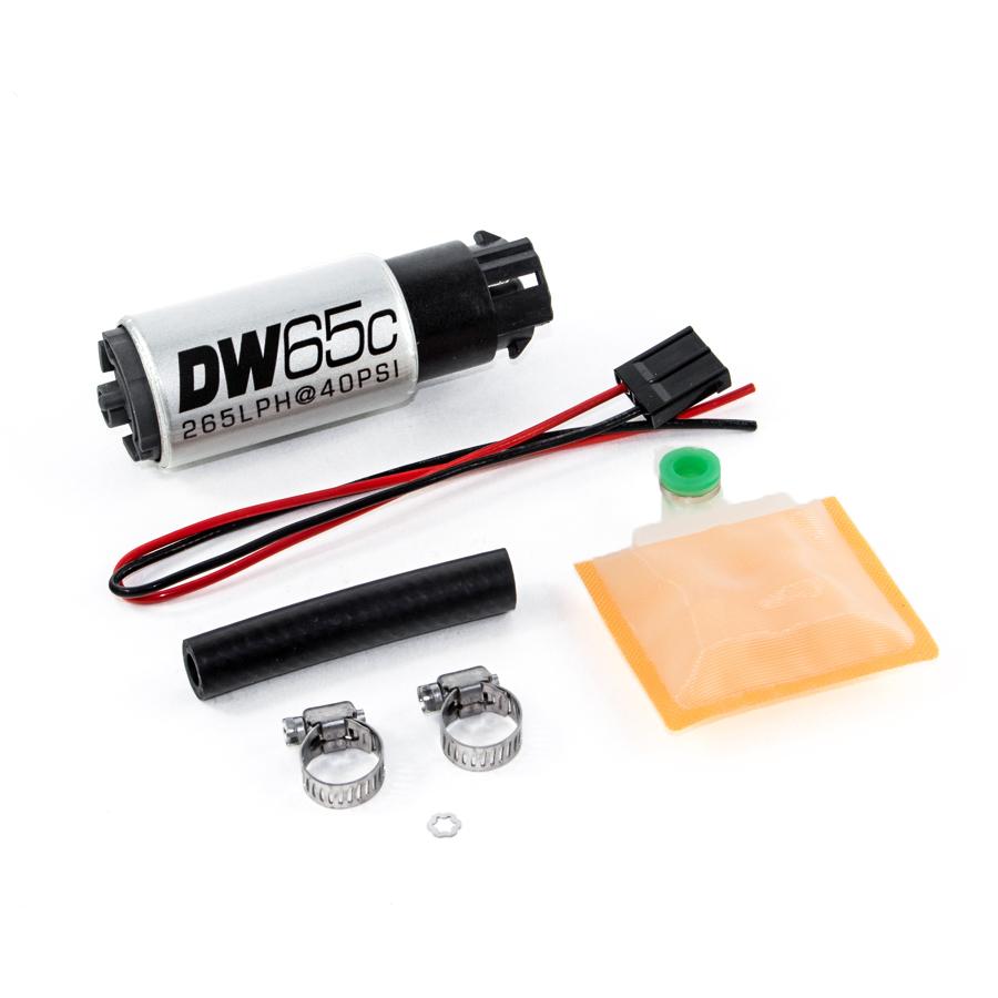 DeatschWerks 265lph compact fuel pump with clips w/ 9-1000 install kit