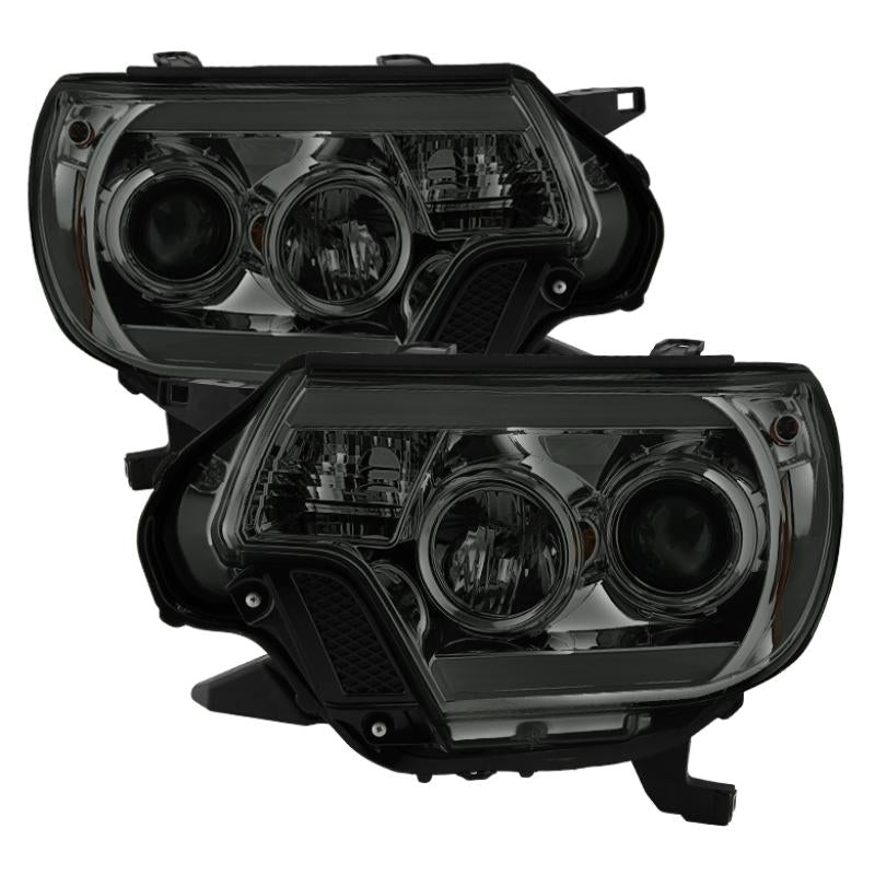 Spyder Toyota Tacoma 12-16 Projector Headlights Light Bar DRL Smoke PRO-YD-TT12-LBDRL-SM 5081728 Main Image