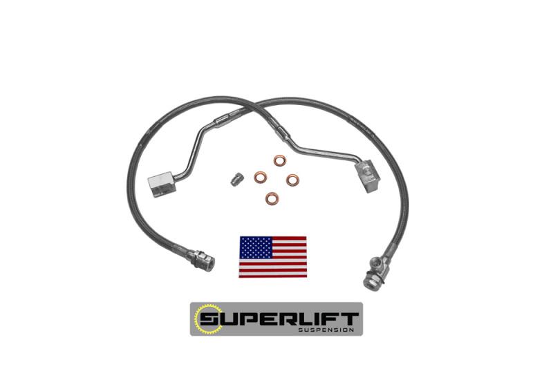 Superlift 90-96 Ford F-150/Bronco w/ 4-6in Lift Kit (Pair) Bullet Proof Brake Hoses 91310 Main Image