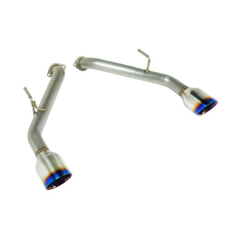 Remark 2014+ Infiniti Q50 Axle Back Exhaust w/Burnt Stainless Double Wall Tip RO-TTQ5-D